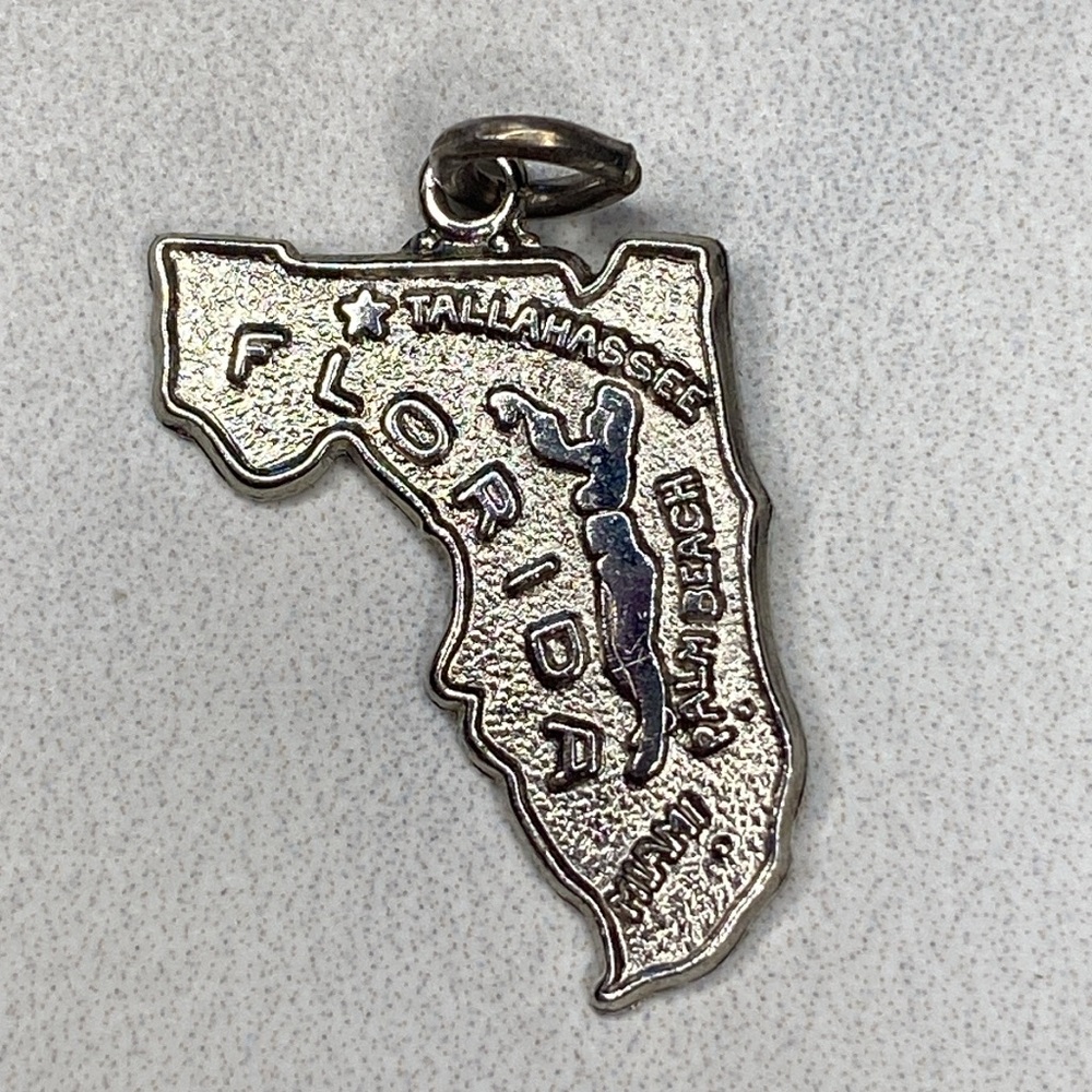 Florida‎ charm pendant sterling silver 925 vintage antique dead stock
